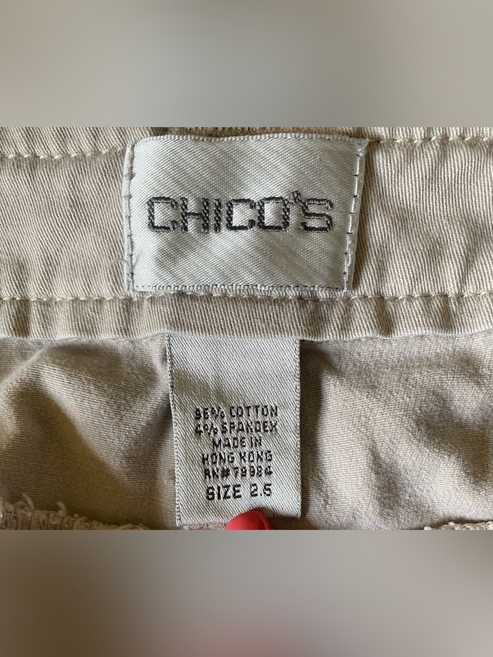 Chico's Light Beige Bermuda Shorts 14 - Picture 6 of 9